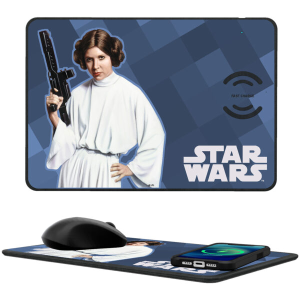 Keyscaper Princess Leia Star Wars Color Block Wireless Charger and Mouse Pad
