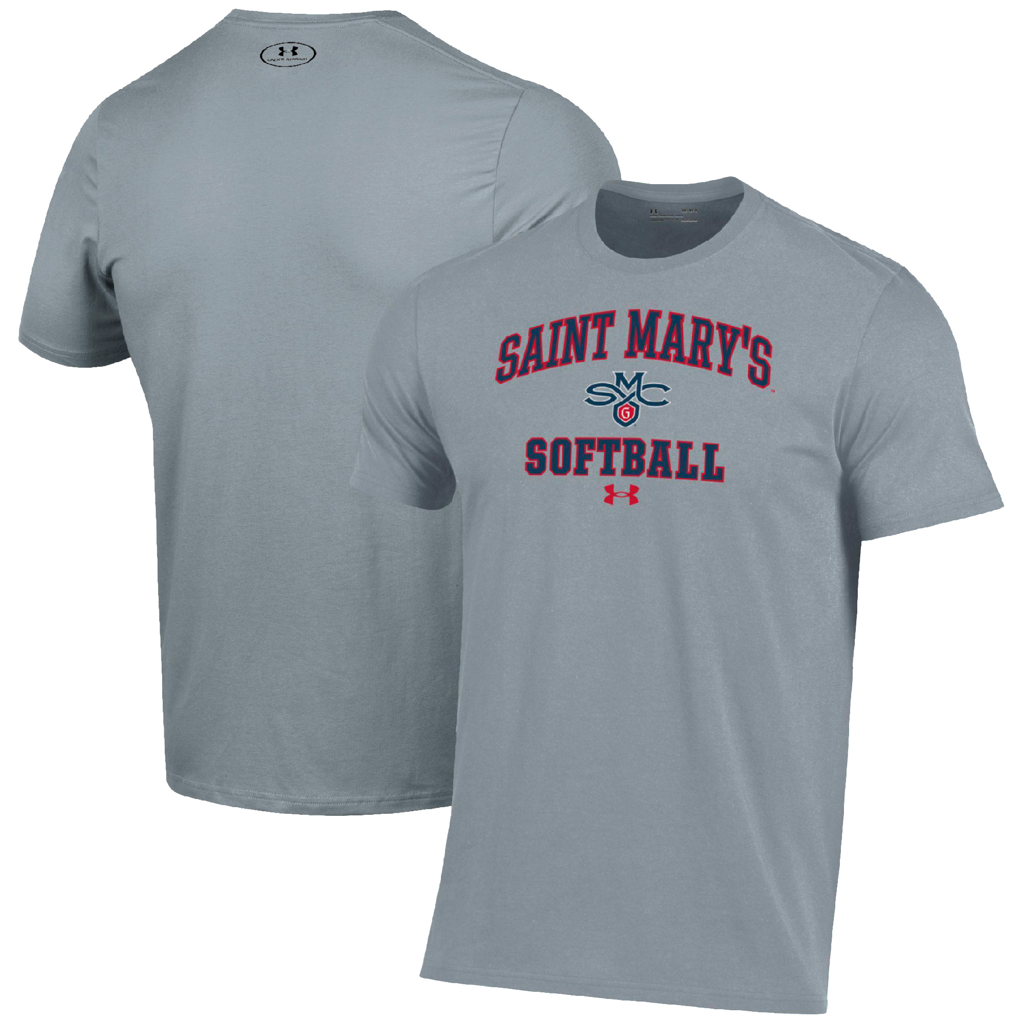 Men's Under Armour Gray Saint Mary's Gaels Arch Softball Performance T-Shirt - Image 5
