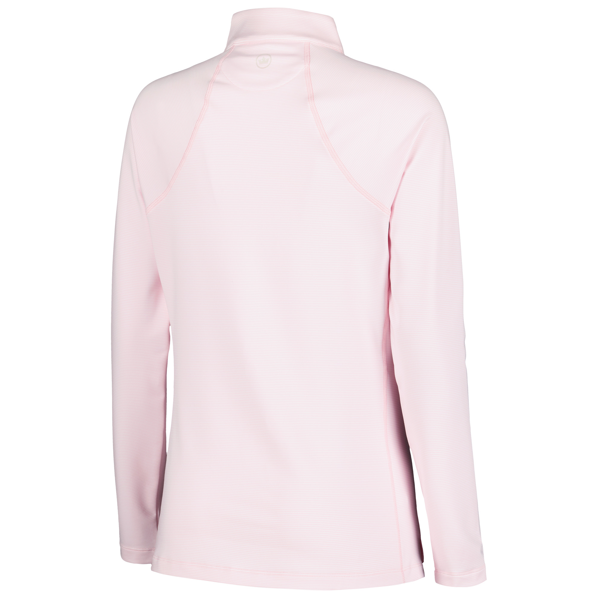 Women's Peter Millar Pink Presidents Cup Perth Sugar Stripe Raglan Quarter-Zip Top - Image 4