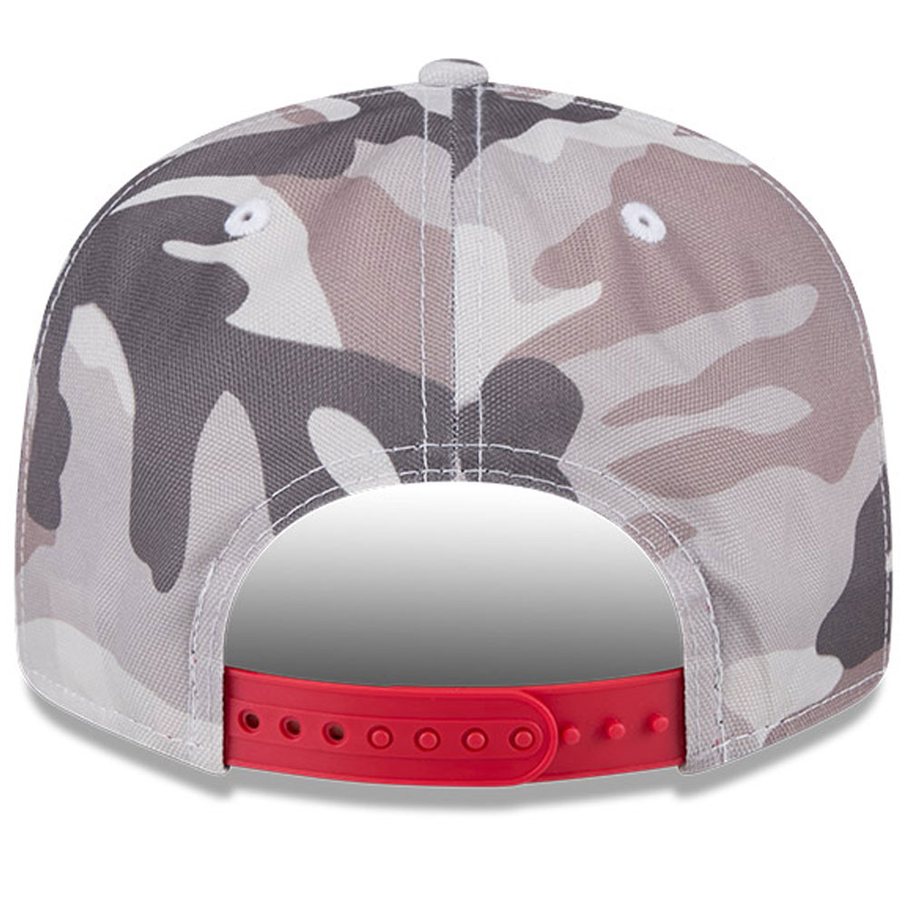 Men's New Era Camo/Scarlet Bubba Wallace 9FIFTY Snapback Hat - Image 10