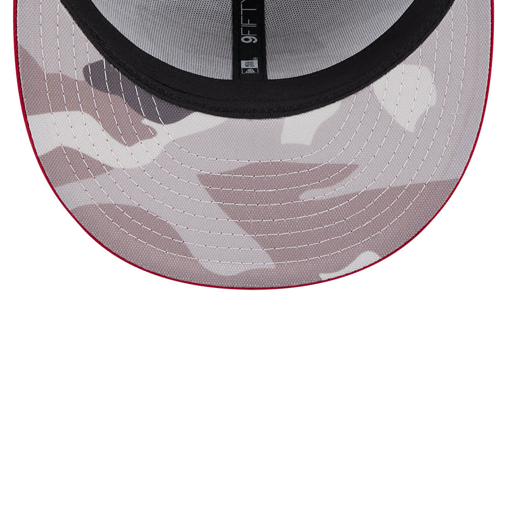 Men's New Era Camo/Scarlet Bubba Wallace 9FIFTY Snapback Hat - Image 6