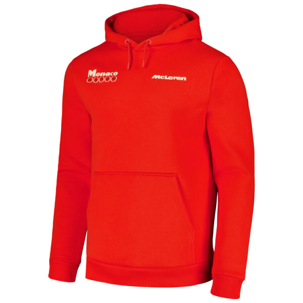 Unisex Red McLaren F1 Team Monaco Heritage Pullover Hoodie - Image 6