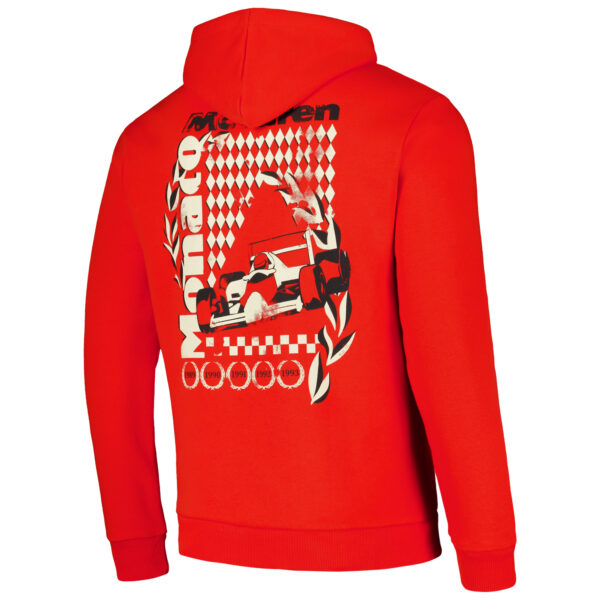 Unisex Red McLaren F1 Team Monaco Heritage Pullover Hoodie - Image 7
