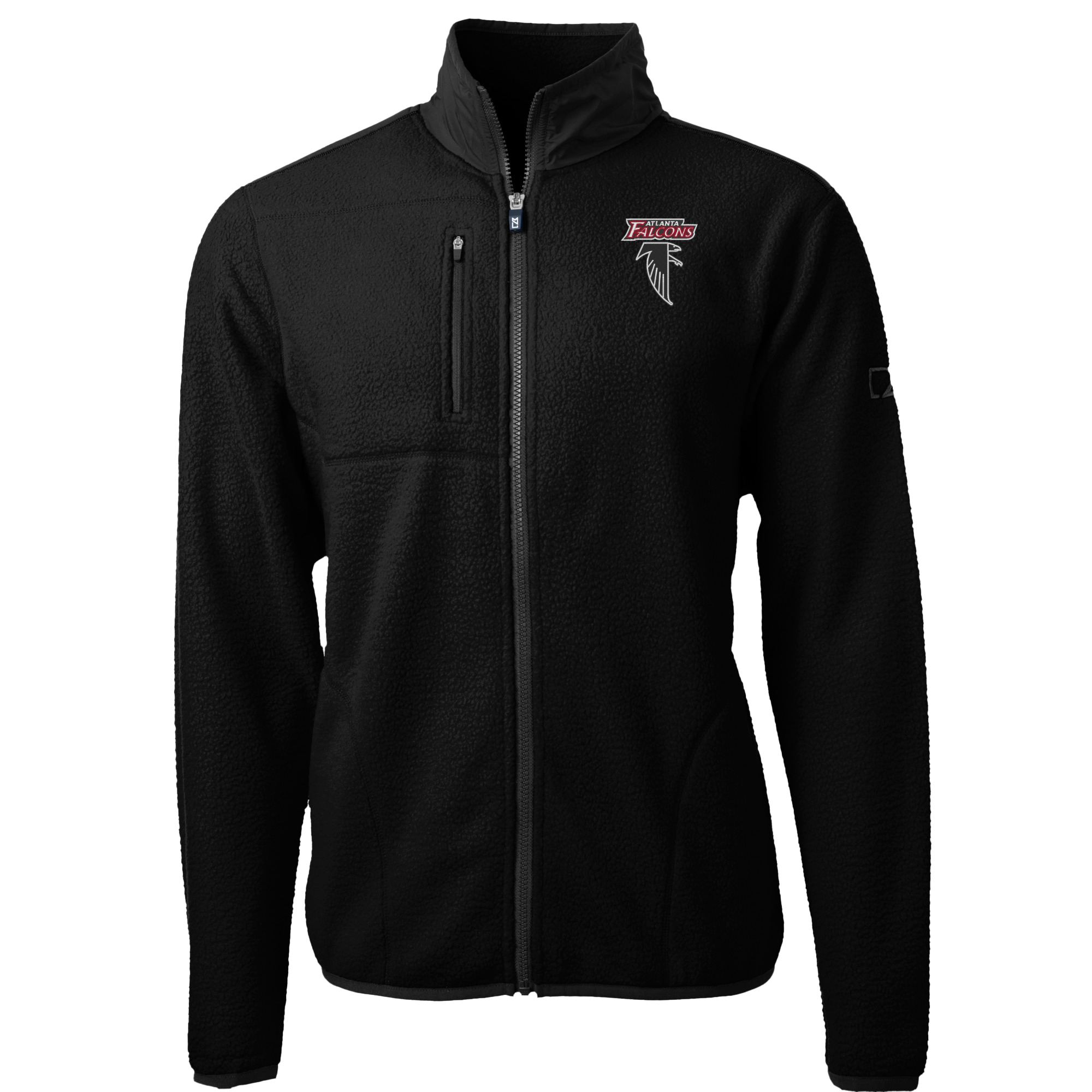 Men's Cutter & Buck Black Atlanta Falcons Cascade Eco Sherpa Fleece Full-Zip Jacket - Image 3