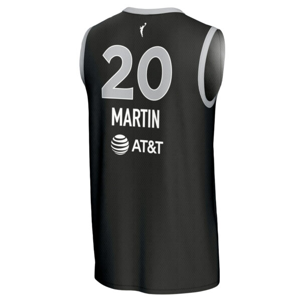 Youth GameDay Greats Kate Martin Black Las Vegas Aces Lightweight Replica Basketball Jersey - Image 3