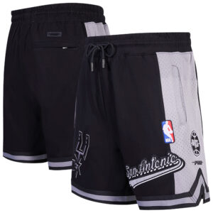 Men's Pro Standard Black San Antonio Spurs Script Tail 2.0 Shorts