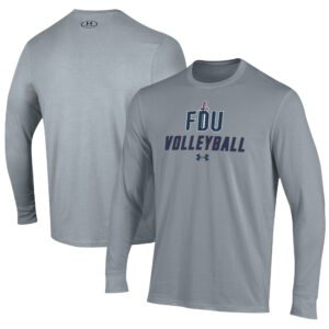 Men's Under Armour Gray Fairleigh Dickinson Knights Volleyball Performance Long Sleeve T-Shirt