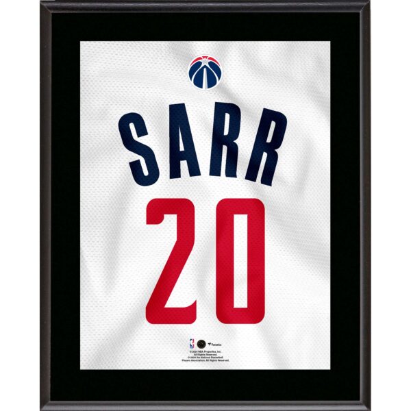 Alexandre Sarr Washington Wizards 10.5" x 13" Jersey Number Sublimated Player Plaque