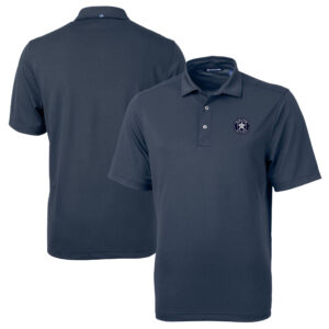 Men's Cutter & Buck Navy Houston Astros Big & Tall Virtue Eco Pique Recycled Polo