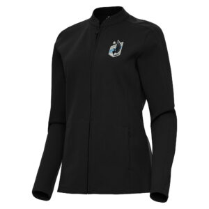 Women's Antigua Black Minnesota United FC Regard Full-Zip Jacket