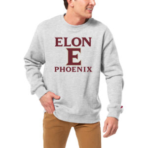 Men's League Collegiate Wear Heather Gray Elon Phoenix Essentials 2.0 Fleece Pullover Sweatshirt