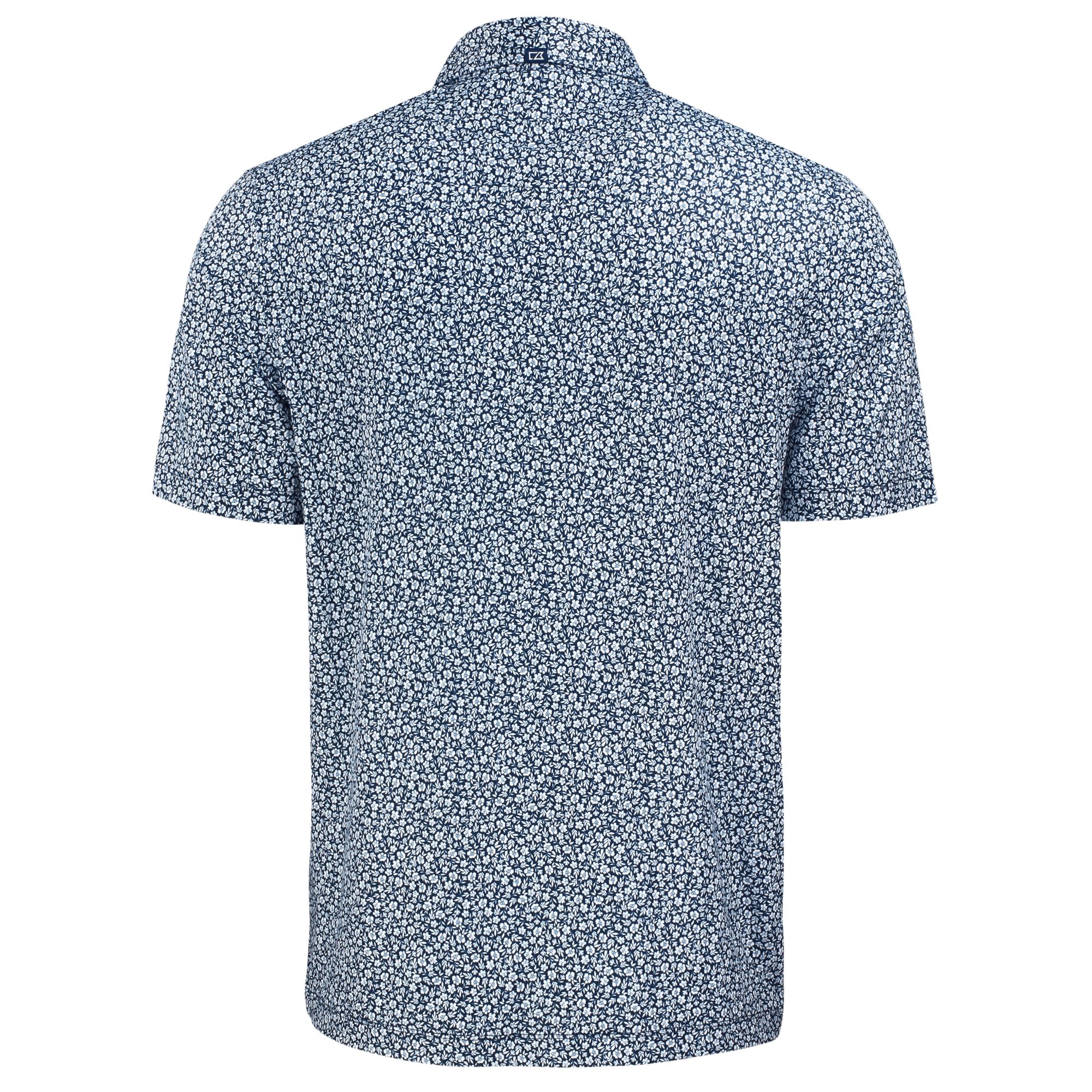 Men's Cutter & Buck Navy Denver Broncos Pike Eco Flora Print Polo - Image 4