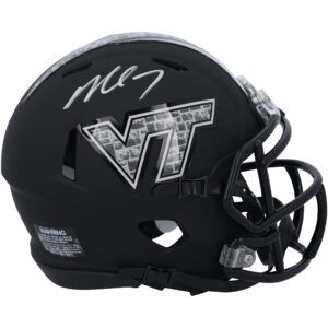 Michael Vick Virginia Tech Hokies Autographed Riddell Black Matte Speed Mini Helmet