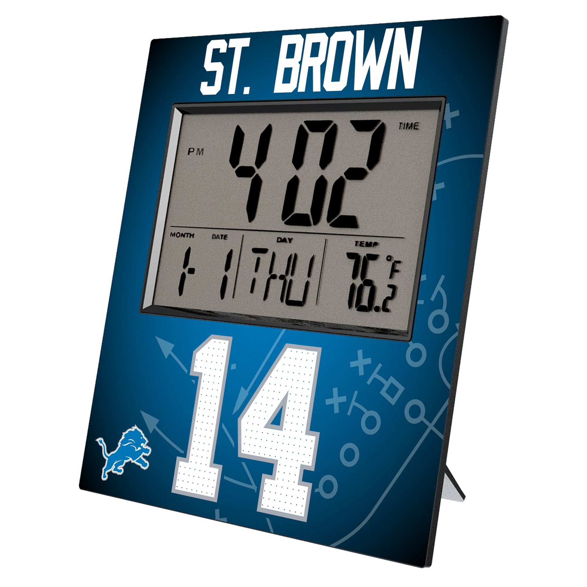 Keyscaper Amon-Ra St. Brown Detroit Lions Digital Desk & Wall Clock
