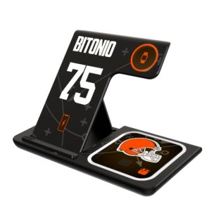 Keyscaper Joel Bitonio Cleveland Browns Ready 3-in-1 Charging Station