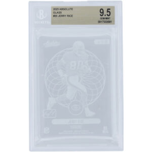 Jerry Rice San Francisco 49ers 2023 Panini Absolute Glass #G-JR #1/1 BGS Authenticated 9.5 Card