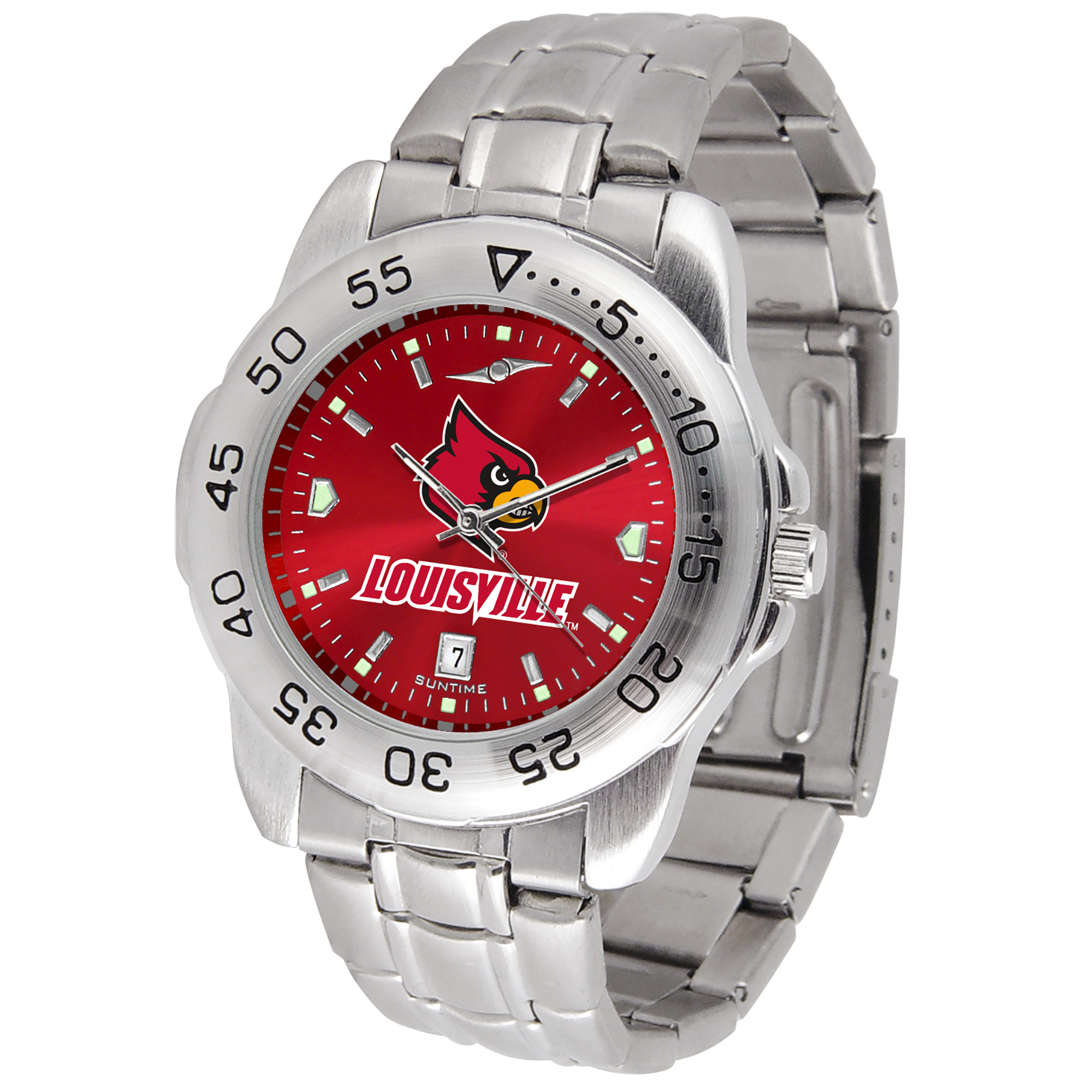 Red Louisville Cardinals Sport Steel AnoChrome Watch