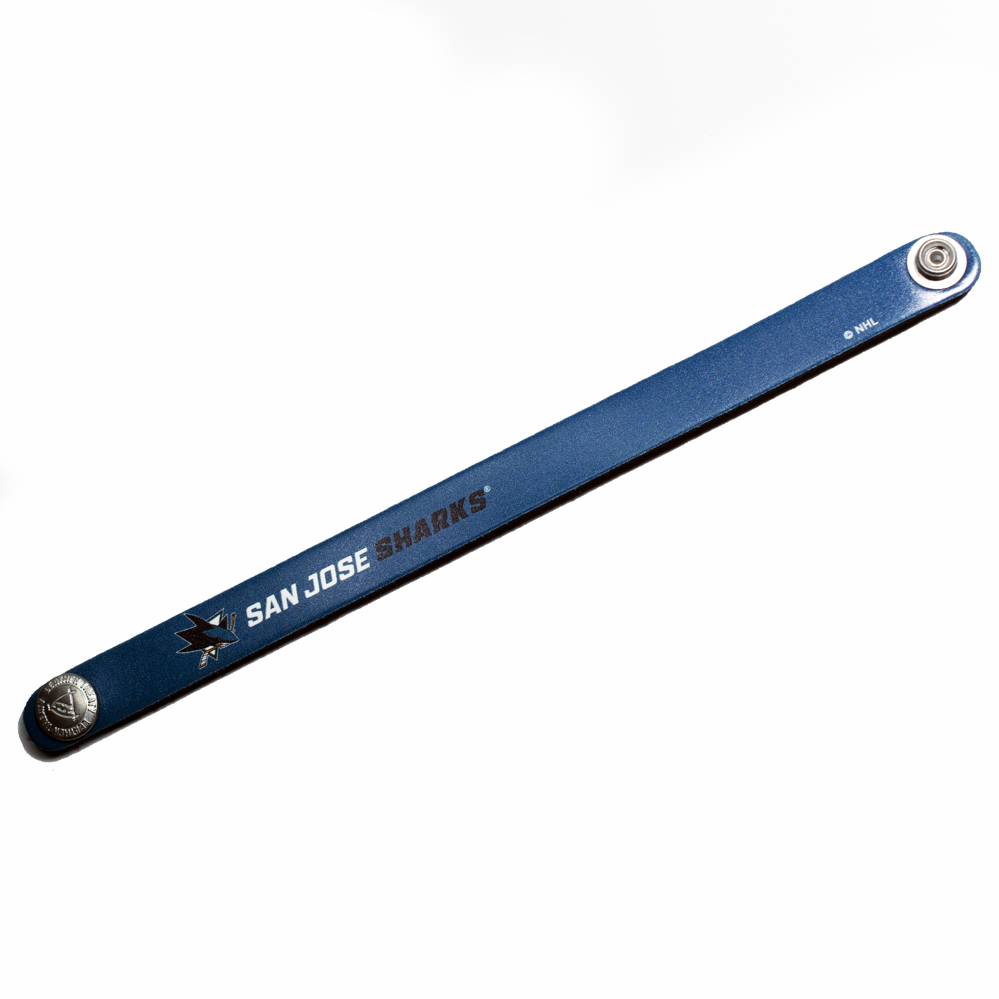 San Jose Sharks Personalized Leather Slim Bracelet - Image 4