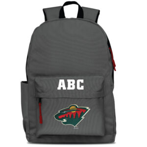 MOJO Gray Minnesota Wild Personalized Campus Laptop Backpack