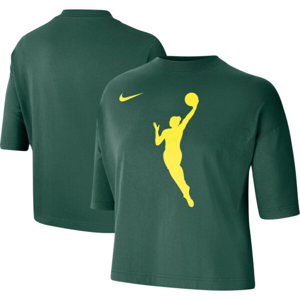 Women's Nike Hunter Green WNBA Logowoman Team 13 Cropped Boxy T-Shirt - Image 5