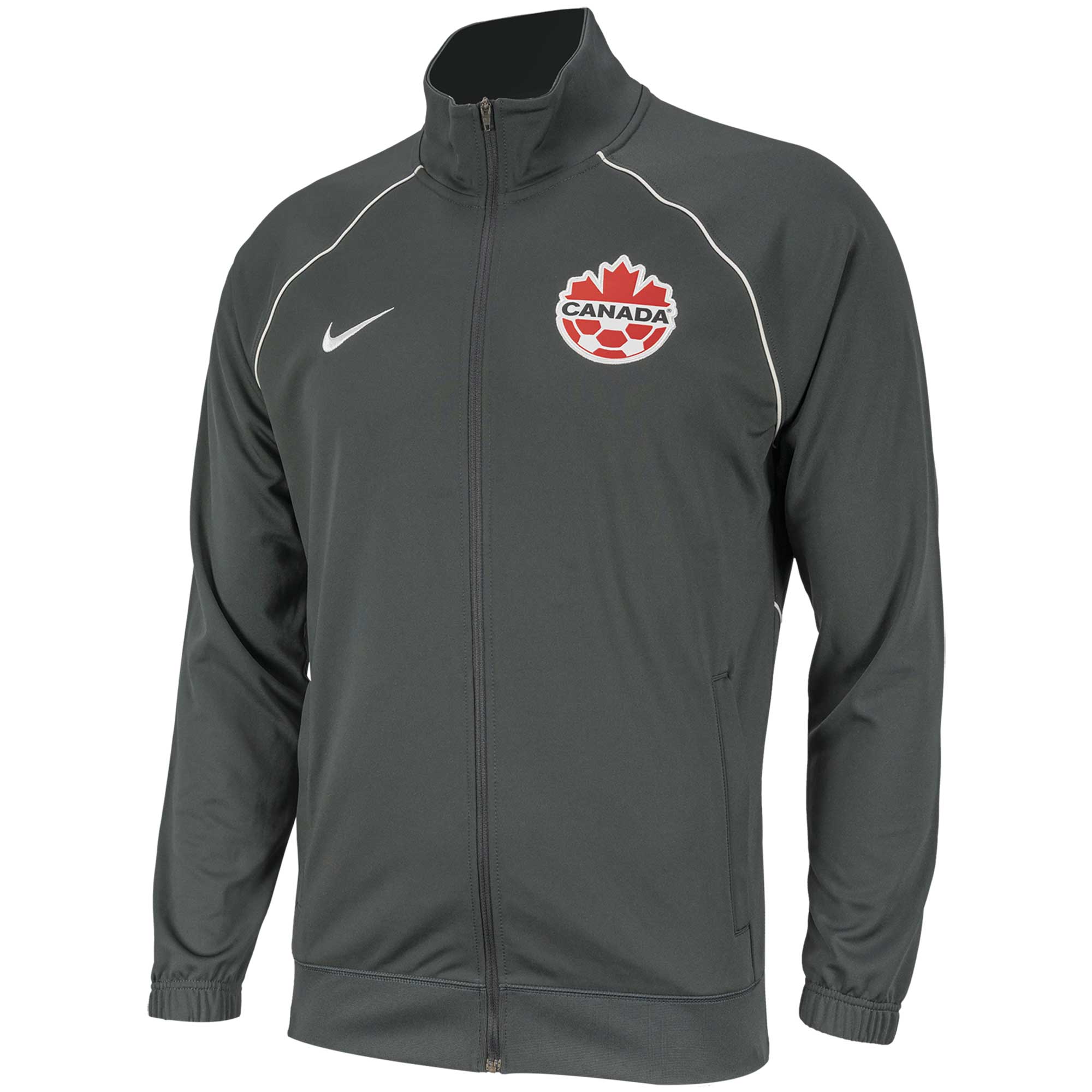 Men's Nike Gray Canada Soccer Anthem Raglan Full-Zip Jacket - Image 2