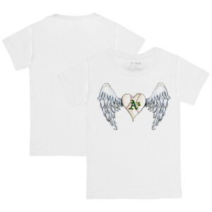 Infant Tiny Turnip White Oakland Athletics Angel Wings T-Shirt