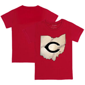Infant Tiny Turnip Red Cincinnati Reds State Outline T-Shirt