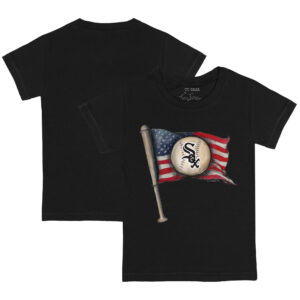 Youth Tiny Turnip Black Chicago White Sox Baseball Flag T-Shirt