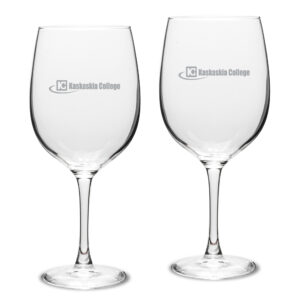 Kaskaskia College Blue Devils 19oz. Two-Piece Traditional Red Wine Glass Set