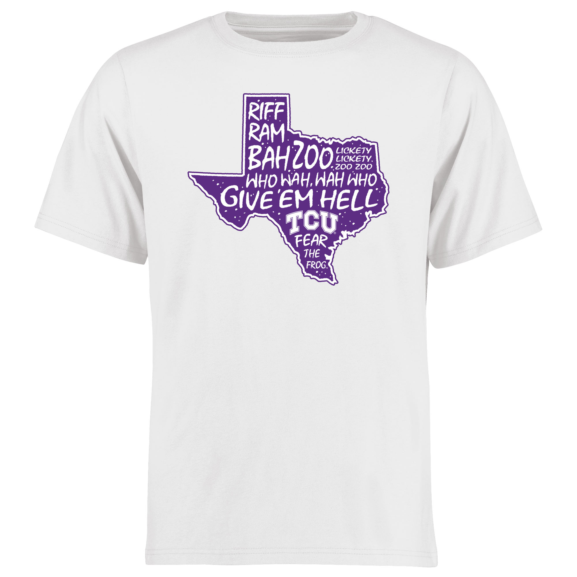 Men's White TCU Horned Frogs Who Wah T-Shirt