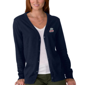 Women's Navy Belmont Bruins Cardigan Sweater