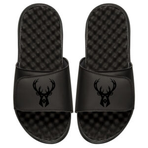 Men's ISlide Black Milwaukee Bucks Tonal Slide Sandals