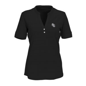 Women's Black Stephen F Austin Lumberjacks Strata Textured Henley Shirt