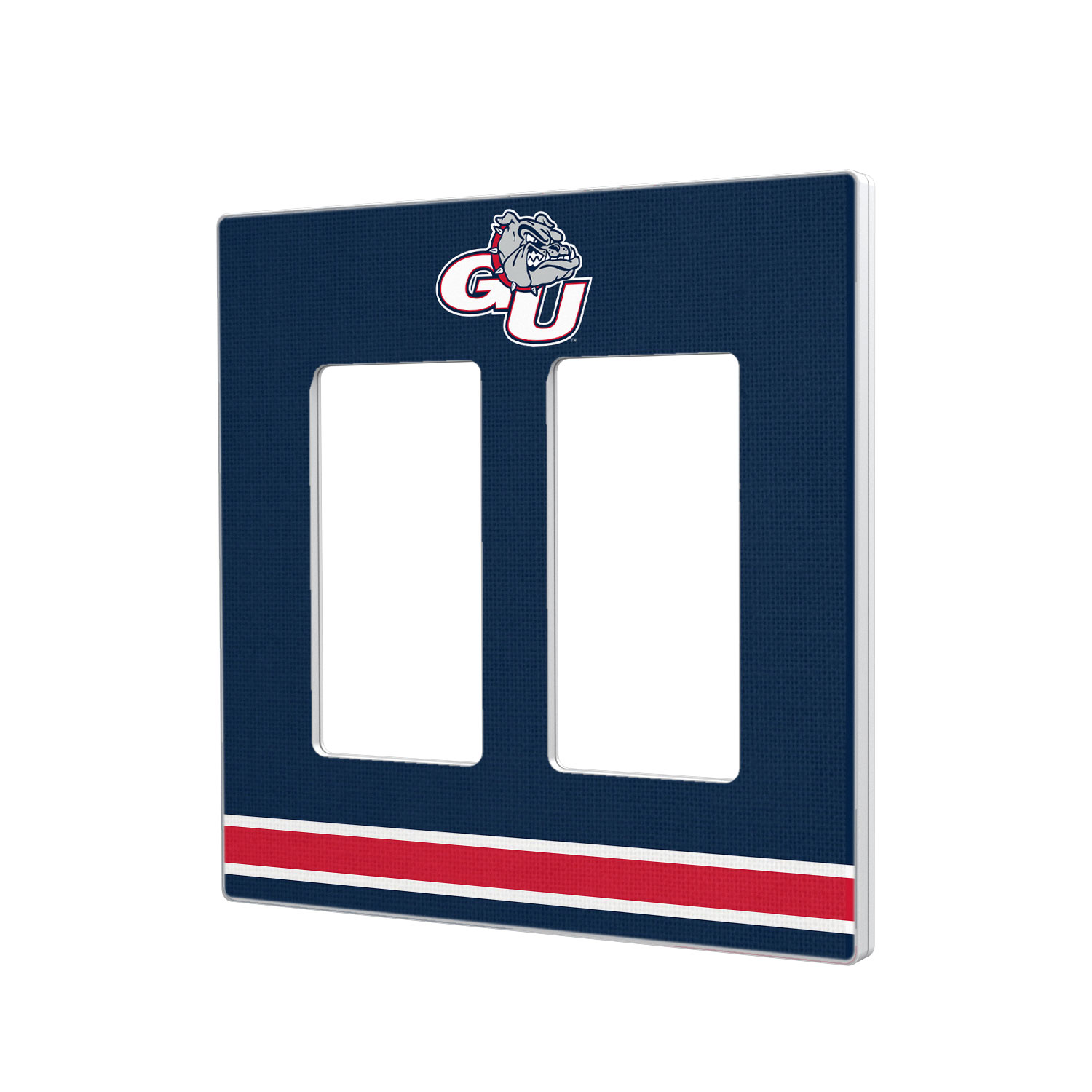 Gonzaga Bulldogs Stripe Design Double Rocker Light Switch Plate