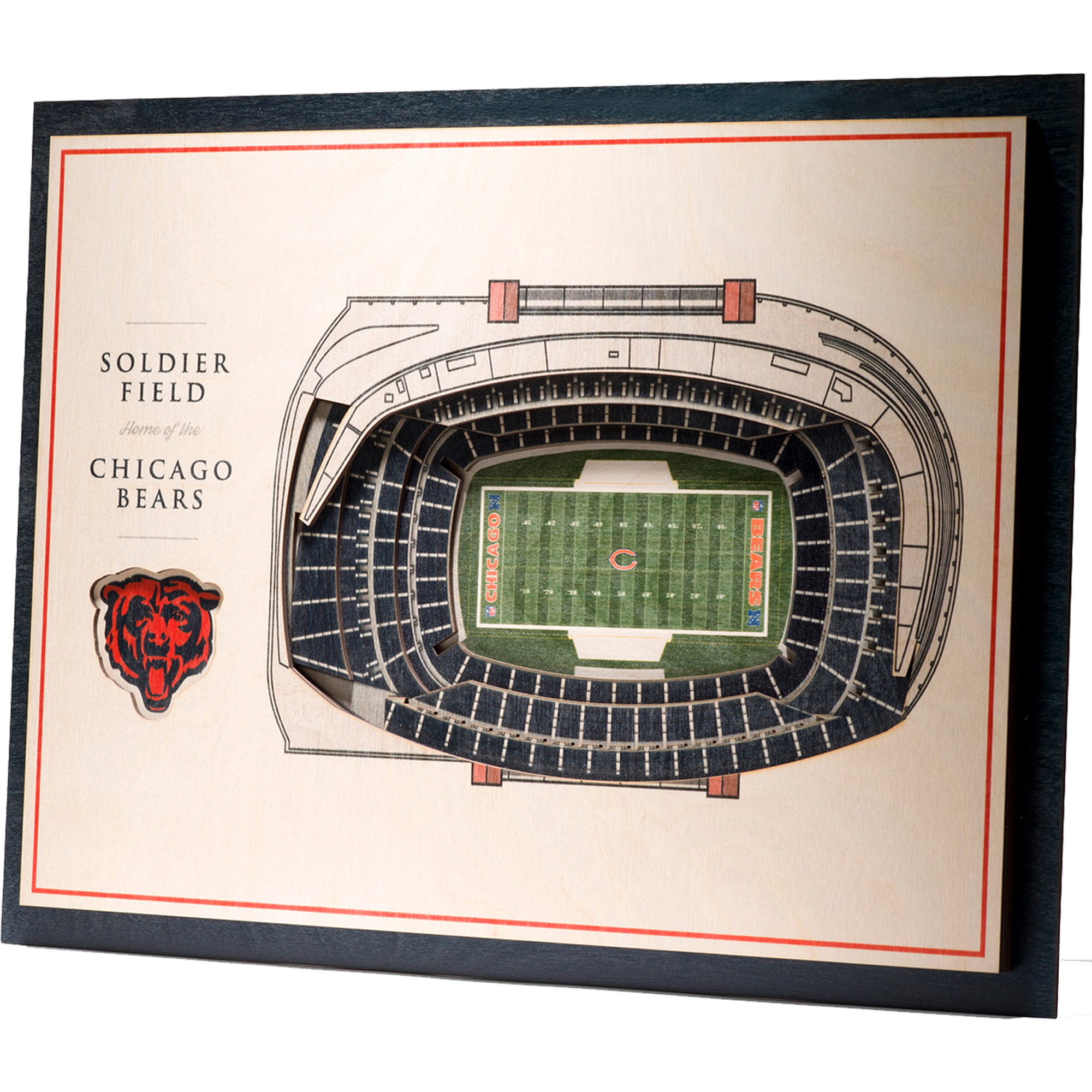 Chicago Bears 17'' x 13'' 5-Layer StadiumViews 3D Wall Art