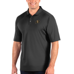 Men's Antigua Charcoal Colorado Buffaloes Big & Tall Tribute Polo