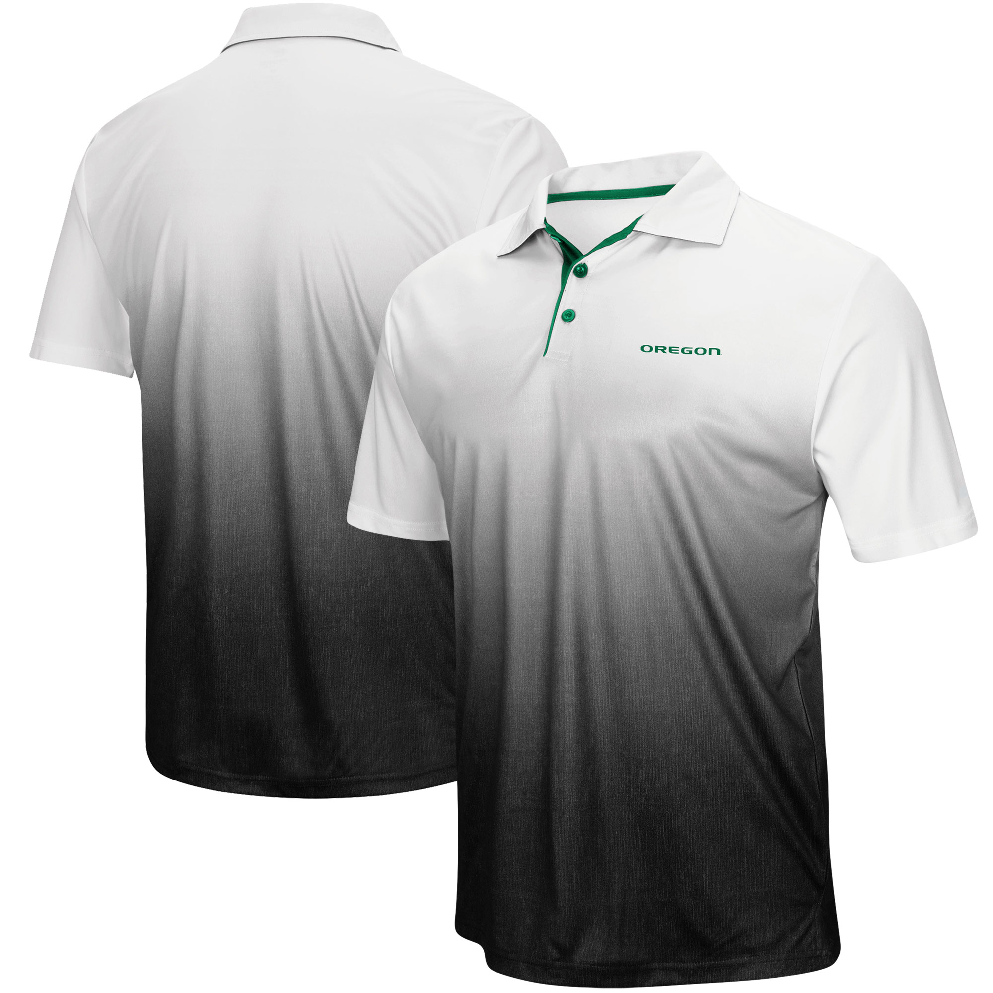 Men's Colosseum Gray Oregon Ducks Wordmark Magic Polo - Image 2