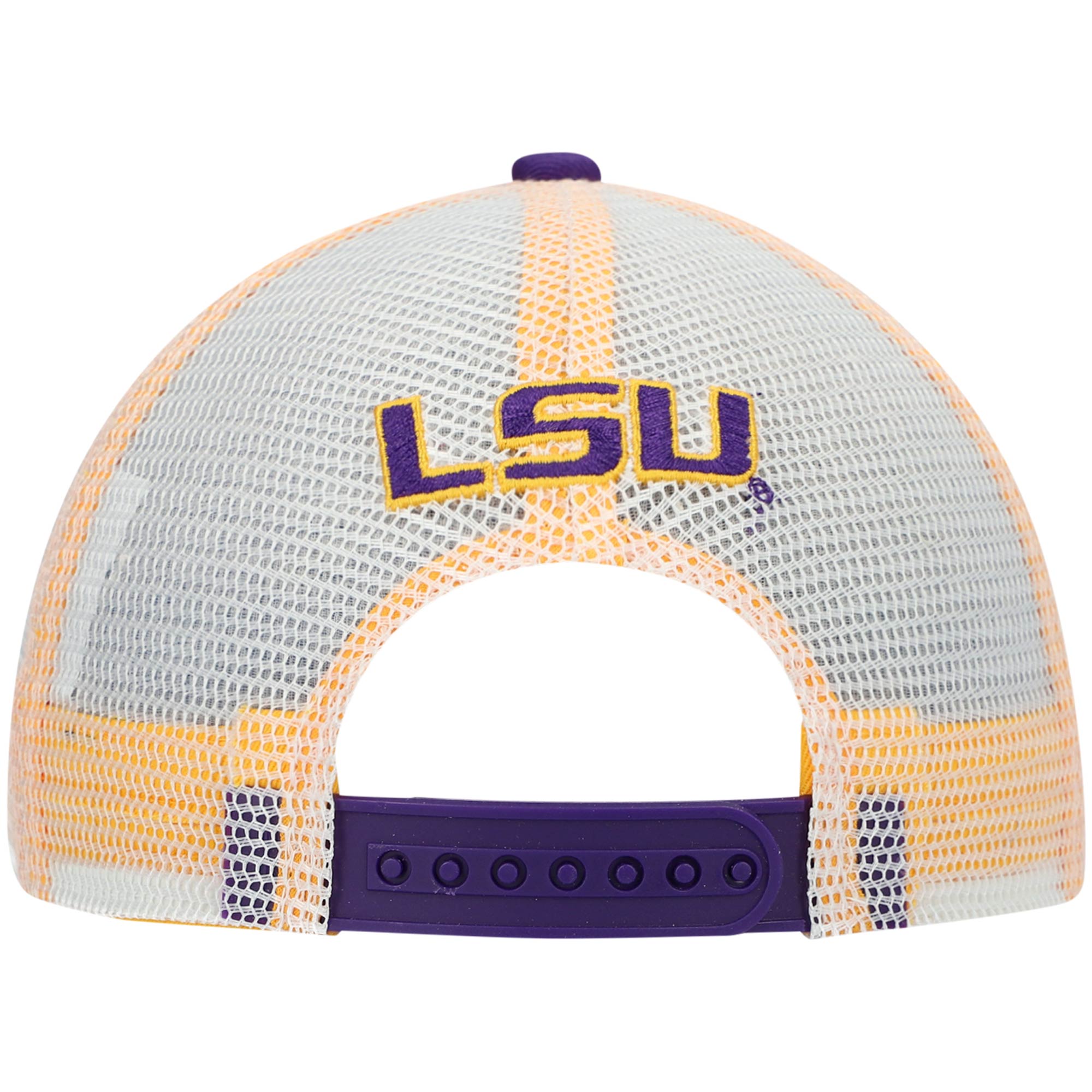 Youth Purple LSU Tigers Lockup Trucker Adjustable Hat - Image 9
