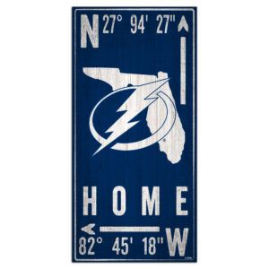 Tampa Bay Lightning 6'' x 12'' Team Coordinate Sign