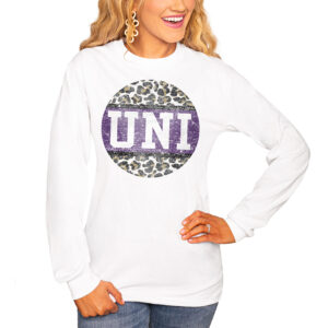 Women's White Northern Iowa Panthers Scoop & Score Long Sleeve T-Shirt