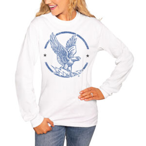 Women's White Air Force Falcons End Zone Long Sleeve T-Shirt