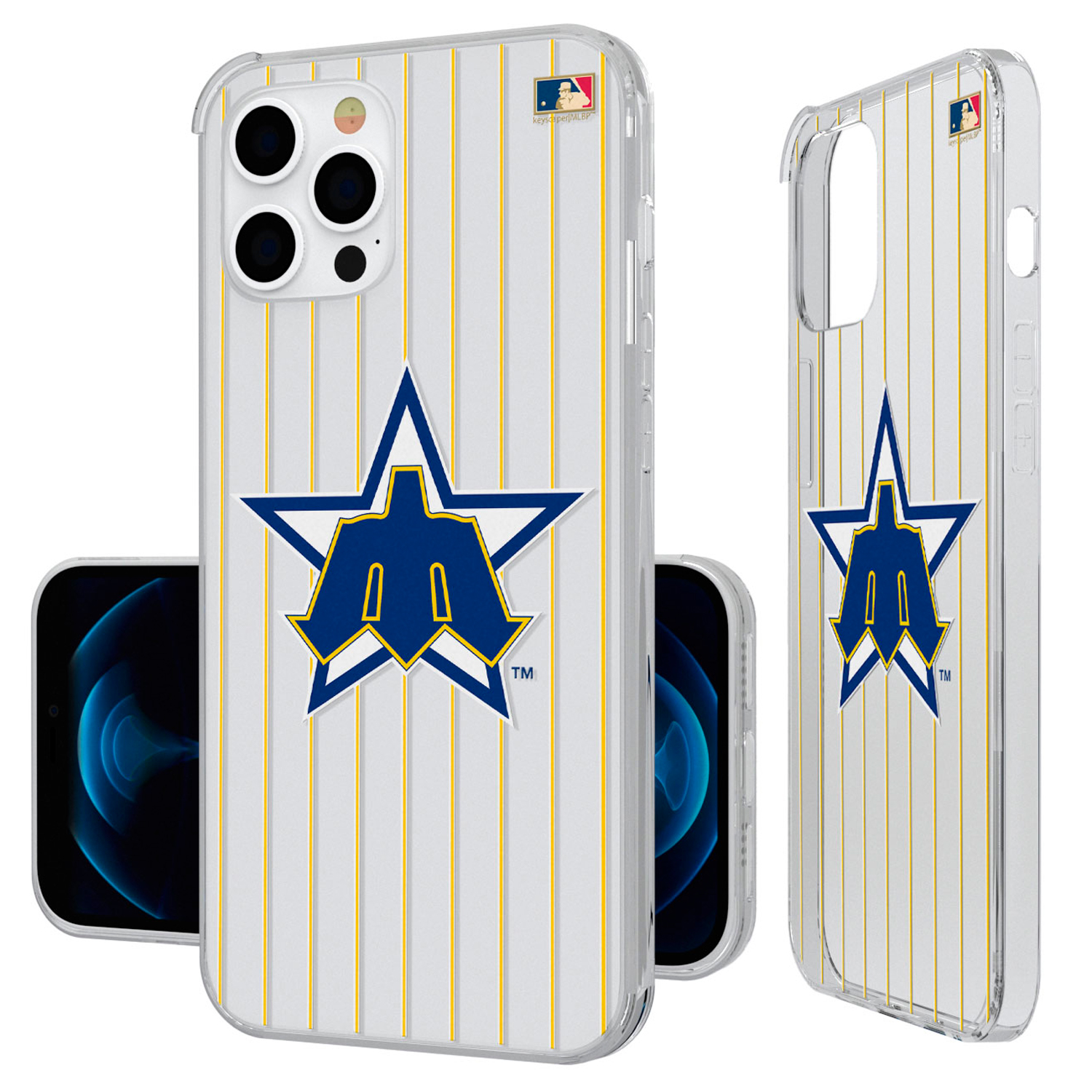 Seattle Mariners Cooperstown Pinstripe iPhone Clear Case