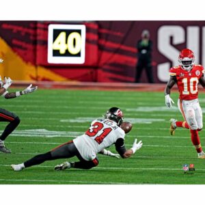 Antoine Winfield Jr. Tampa Bay Buccaneers Unsigned Super Bowl LV Diving Interception Photograph