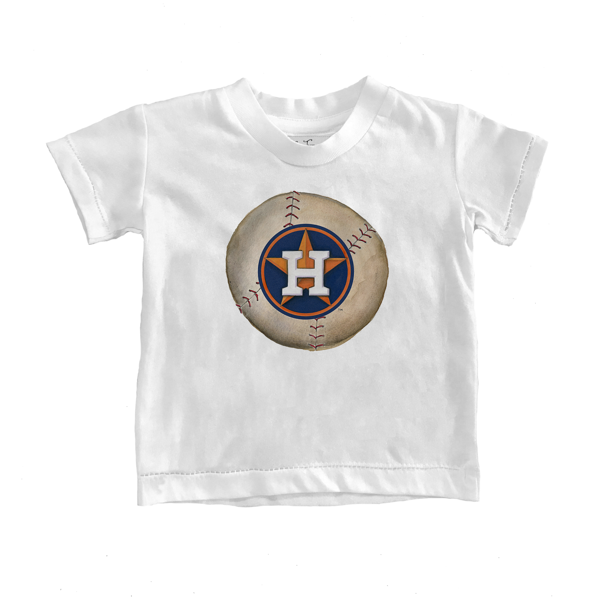 Infant Tiny Turnip White Houston Astros Stitched Baseball T-Shirt