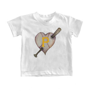 Youth Tiny Turnip White Pittsburgh Pirates Heart Bat T-Shirt