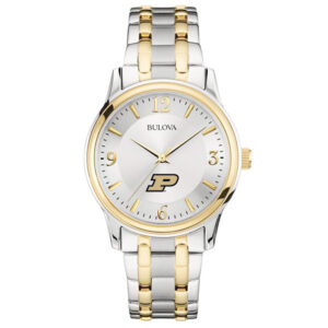 Bulova Silver/Gold Purdue Boilermakers Classic Two-Tone Round Watch