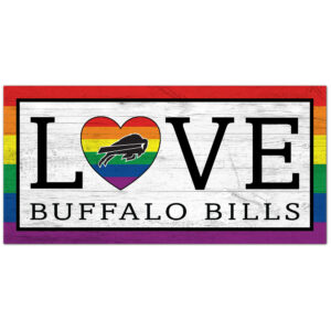 Buffalo Bills 6'' x 12'' LGBTQ Love Sign