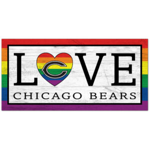 Chicago Bears 6'' x 12'' LGBTQ Love Sign