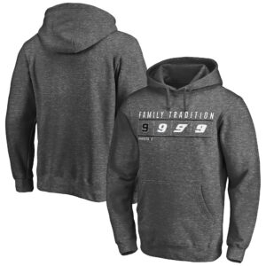 Men's NASCAR Charcoal Fitted Pullover Hoodie