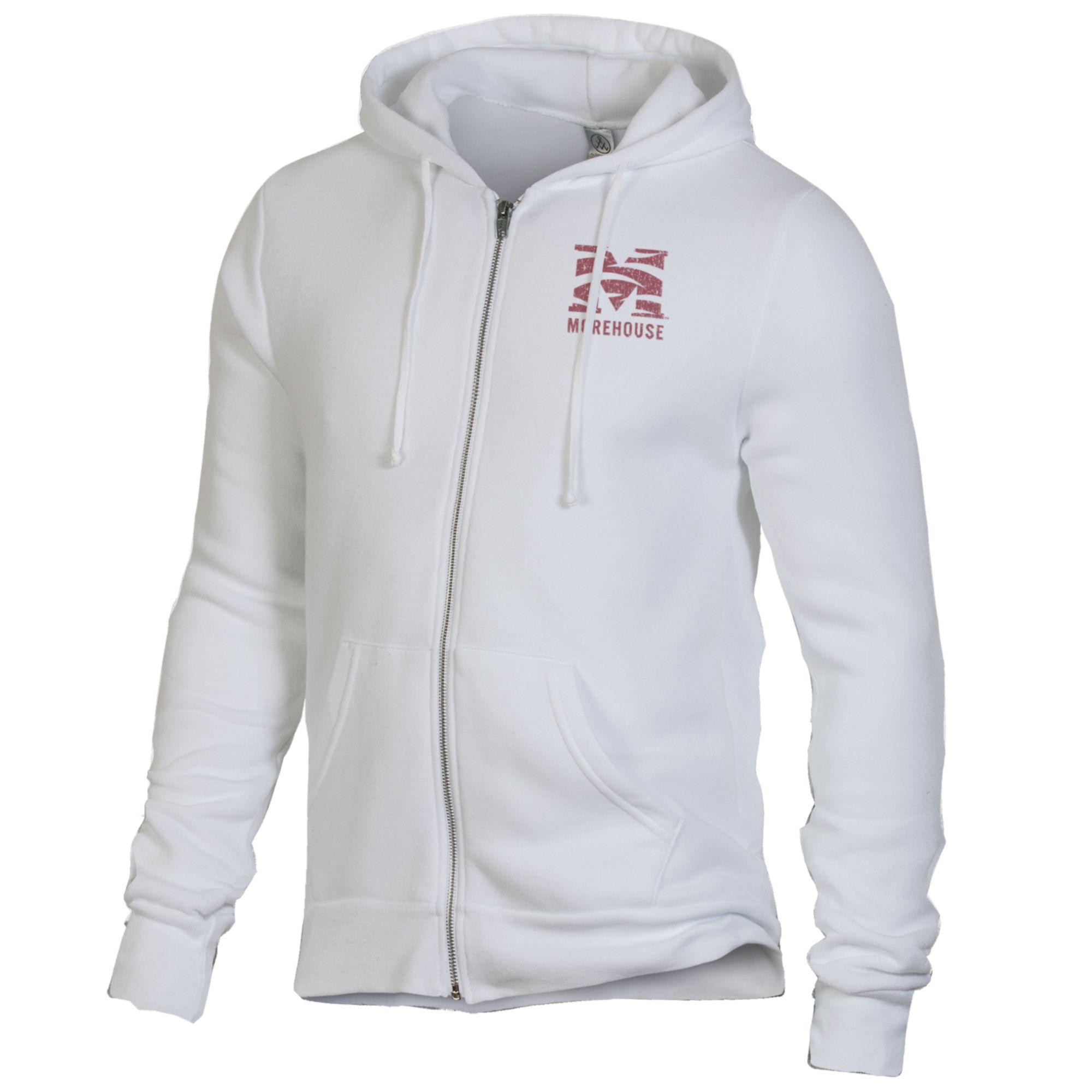 Men's White Morehouse Maroon Tigers Rocky Full-Zip Hoodie - Image 3